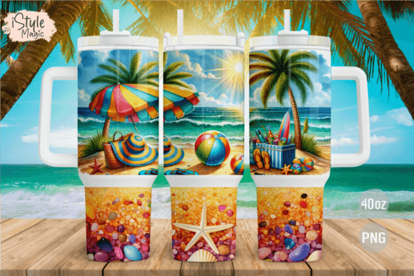 Download 40oz Beach Summer Tropical Tumbler Wrap - 40oz Collection