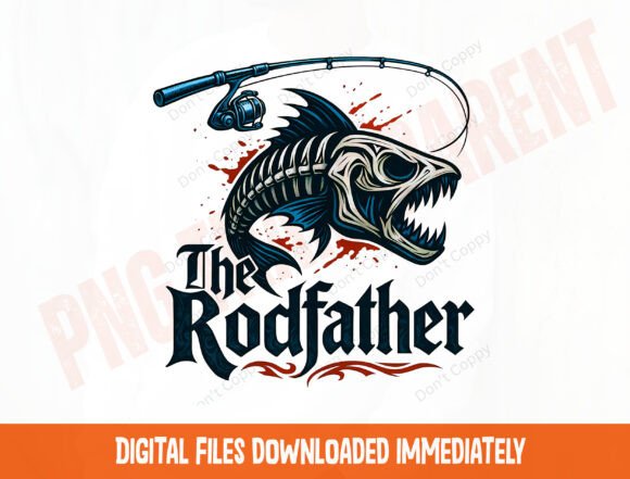 Download Rodfather PNG, Funny Fishing Dad Design - Funny fishing Collection