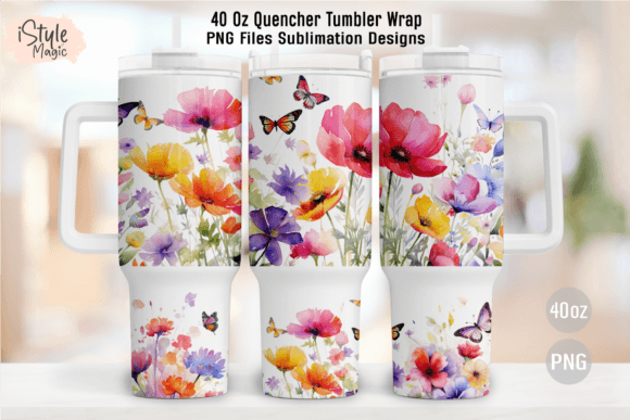 Download Spring Flowers 40oz Tumbler Wrap PNG - 40oz Collection