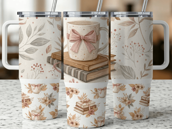 Download Book &amp; Coffee Lover 40oz Tumbler Wrap - 40oz Collection