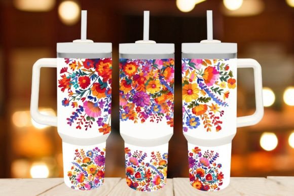 Download Floral Pattern 40oz Quencher Tumbler - 40oz Collection