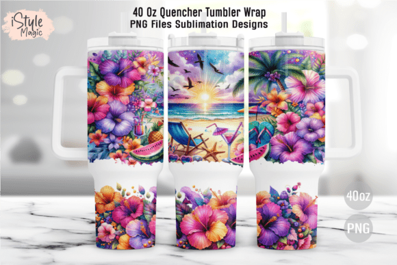 Download Beach Summer 40oz Tumbler Wrap PNG - 40oz Collection