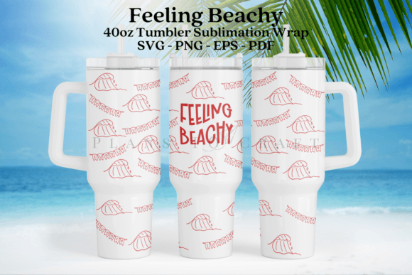 Download Feeling Beachy Summer 40oz Tumbler Wrap - 40oz Collection