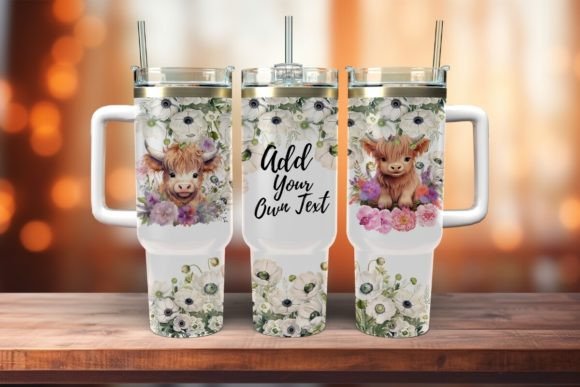 Download Flora Highland Cow 40oz Sublimation - 40oz Collection